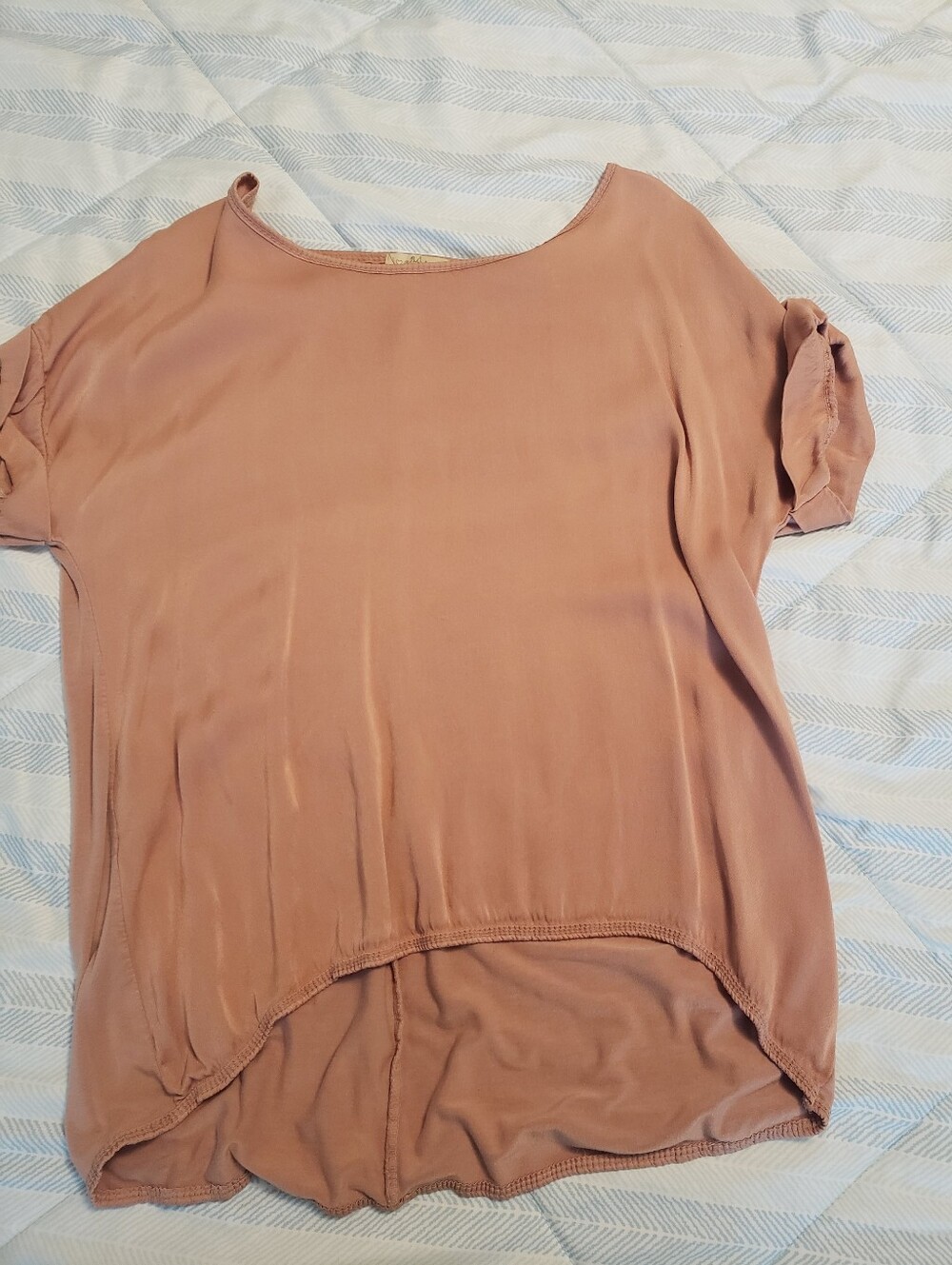 Women’s Scoop Neck Short Sleeve Top - Mauve Pink